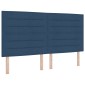 vidaXL Κρεβάτι Ottoman με στρώμα με κεφαλάρι Μπλε 180 x 200 cm Ύφασμα