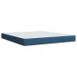 vidaXL Κρεβάτι Ottoman με στρώμα με κεφαλάρι Μπλε 180 x 200 cm Ύφασμα