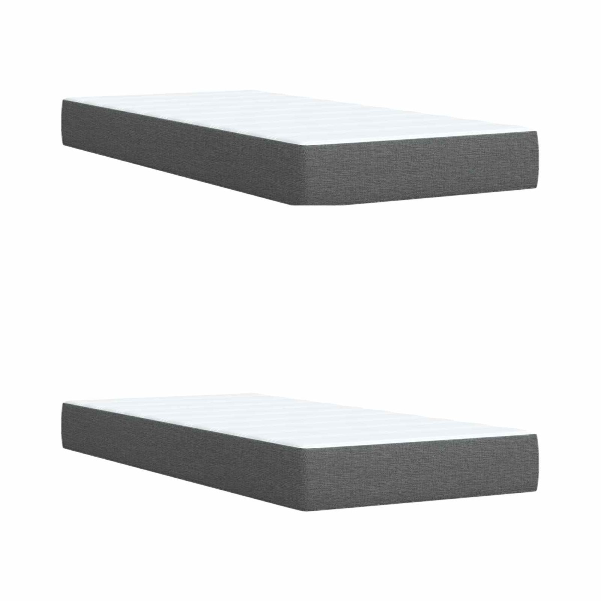 vidaXL Κρεβάτι Ottoman με στρώμα Σκούρο Γκρι 200 x 200 cm Ύφασμα