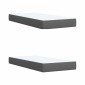 vidaXL Κρεβάτι Ottoman με στρώμα Σκούρο Γκρι 200 x 200 cm Ύφασμα