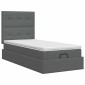 vidaXL Κρεβάτι Ottoman με στρώμα Σκούρο Γκρι 80 x 200 cm Ύφασμα