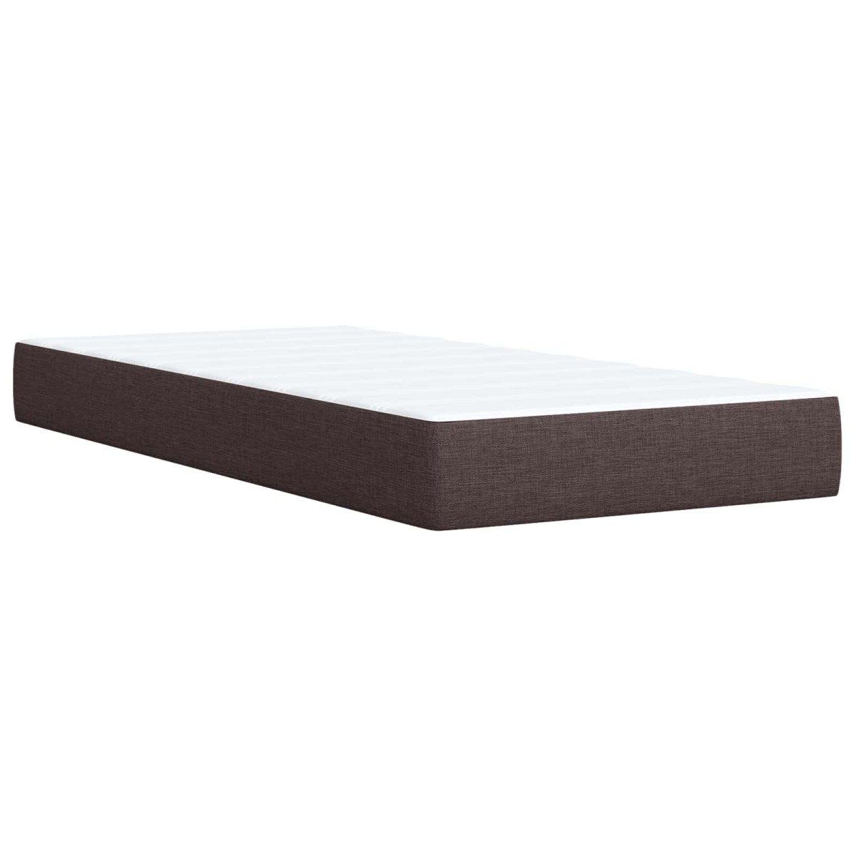 vidaXL Κρεβάτι Ottoman με στρώμα Σκούρο Καφέ 80 x 200 cm Ύφασμα