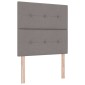 vidaXL Κρεβάτι Ottoman με στρώμα με κεφαλάρι Taupe 90 x 200 cm Ύφασμα