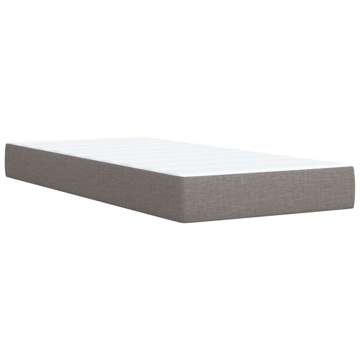 vidaXL Κρεβάτι Ottoman με στρώμα με κεφαλάρι Taupe 90 x 200 cm Ύφασμα