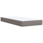 vidaXL Κρεβάτι Ottoman με στρώμα με κεφαλάρι Taupe 90 x 200 cm Ύφασμα