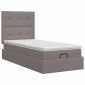 vidaXL Κρεβάτι Ottoman με στρώμα με κεφαλάρι Taupe 90 x 200 cm Ύφασμα