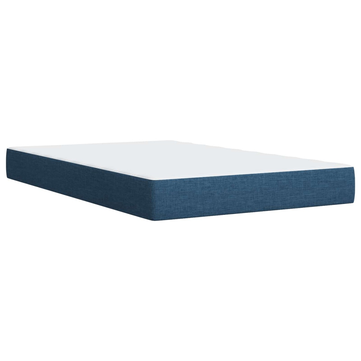 vidaXL Κρεβάτι Ottoman με στρώμα με κεφαλάρι Μπλε 120 x 190 cm Ύφασμα