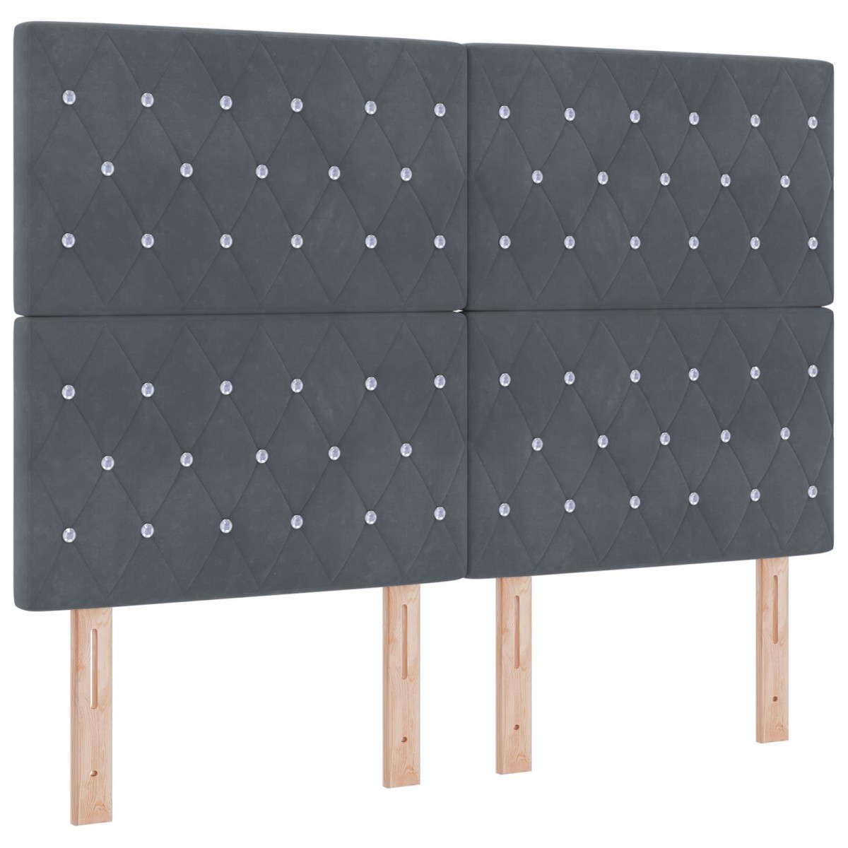 vidaXL Κρεβάτι Ottoman με στρώμα Σκούρο Γκρι 160 x 200 cm Βελούδο