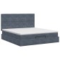 vidaXL Κρεβάτι Ottoman με στρώμα Σκούρο Γκρι 160 x 200 cm Βελούδο