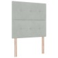 vidaXL Κρεβάτι Ottoman με στρώμα Ανοιχτό γκρι 120 x 190 cm Βελούδο