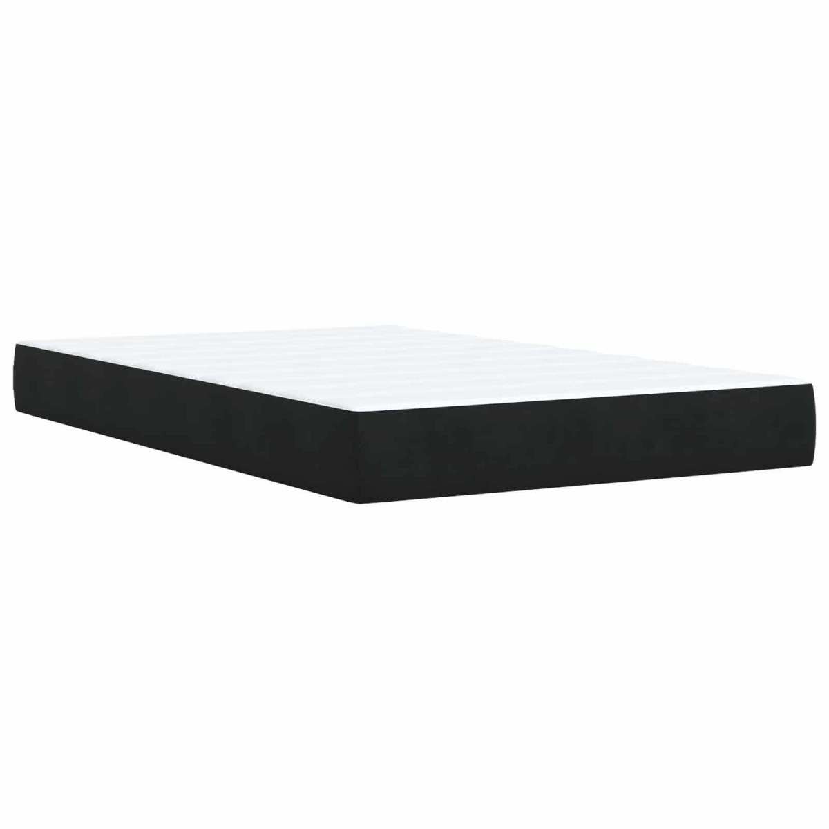 vidaXL Κρεβάτι Ottoman με στρώμα Μαύρο 120 x 190 cm Βελούδο