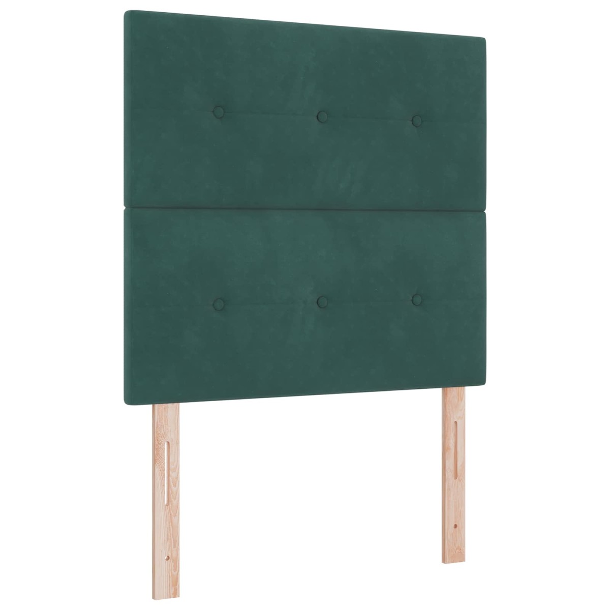 vidaXL Κρεβάτι Ottoman με στρώμα Σκούρο Πράσινο 120 x 190 cm Βελούδο
