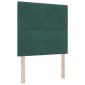 vidaXL Κρεβάτι Ottoman με στρώμα Σκούρο Πράσινο 120 x 190 cm Βελούδο