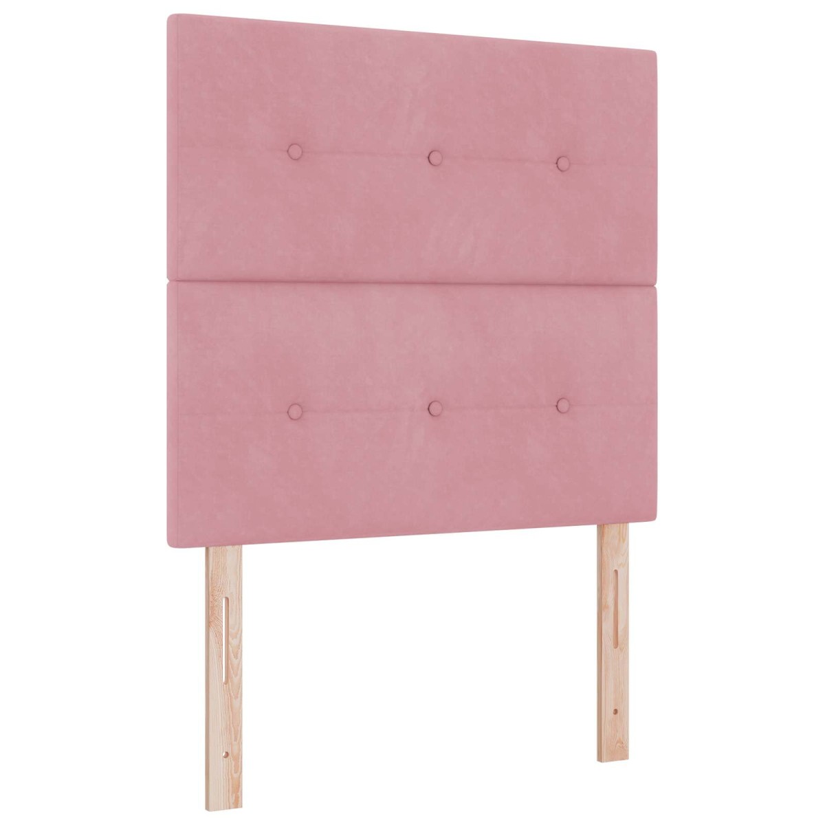 vidaXL Κρεβάτι Ottoman με στρώμα με κεφαλάρι Ροζ 120 x 190 cm Βελούδο
