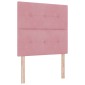 vidaXL Κρεβάτι Ottoman με στρώμα με κεφαλάρι Ροζ 120 x 190 cm Βελούδο