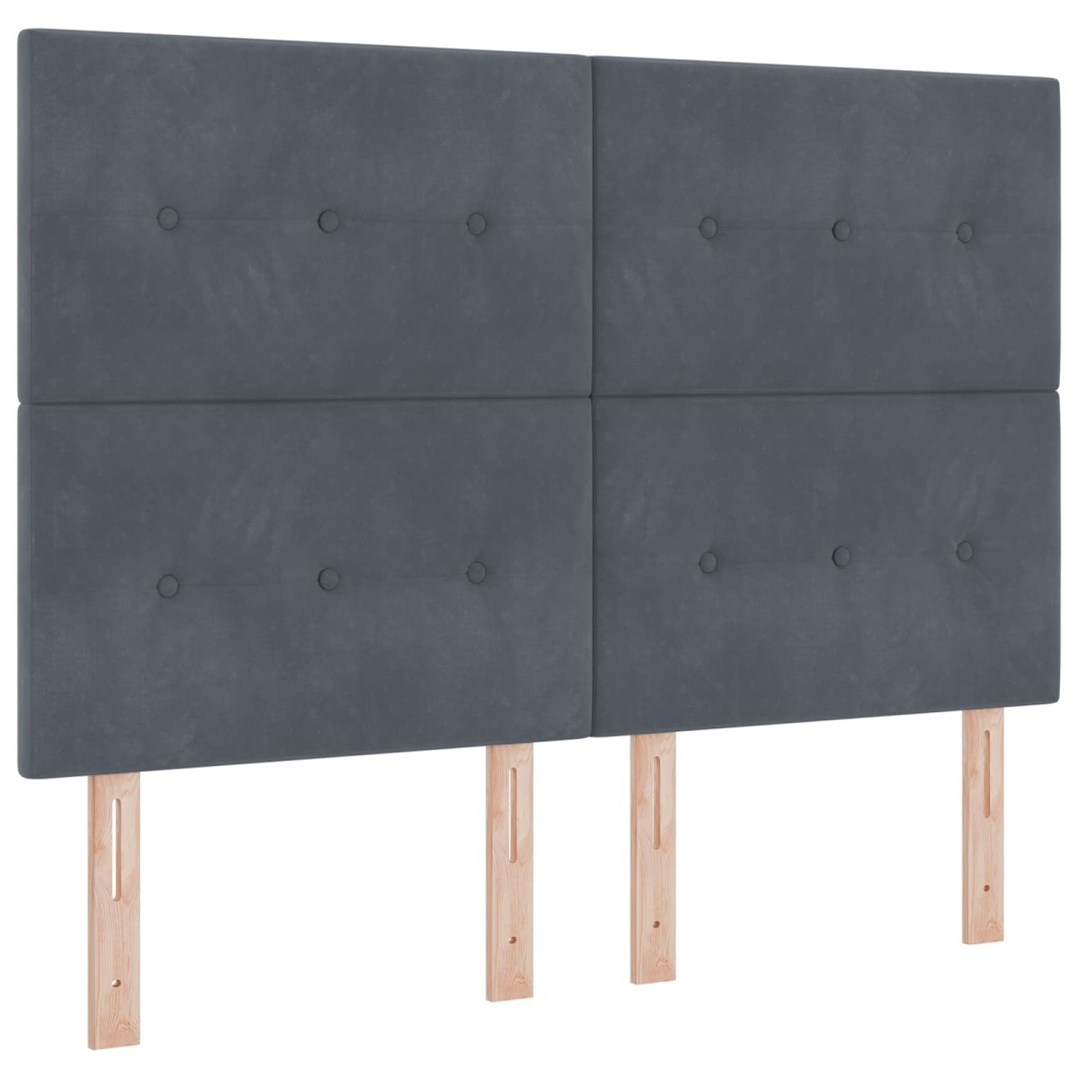 vidaXL Κρεβάτι Ottoman με στρώμα Σκούρο Γκρι 140 x 190 cm Βελούδο