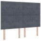 vidaXL Κρεβάτι Ottoman με στρώμα Σκούρο Γκρι 140 x 190 cm Βελούδο