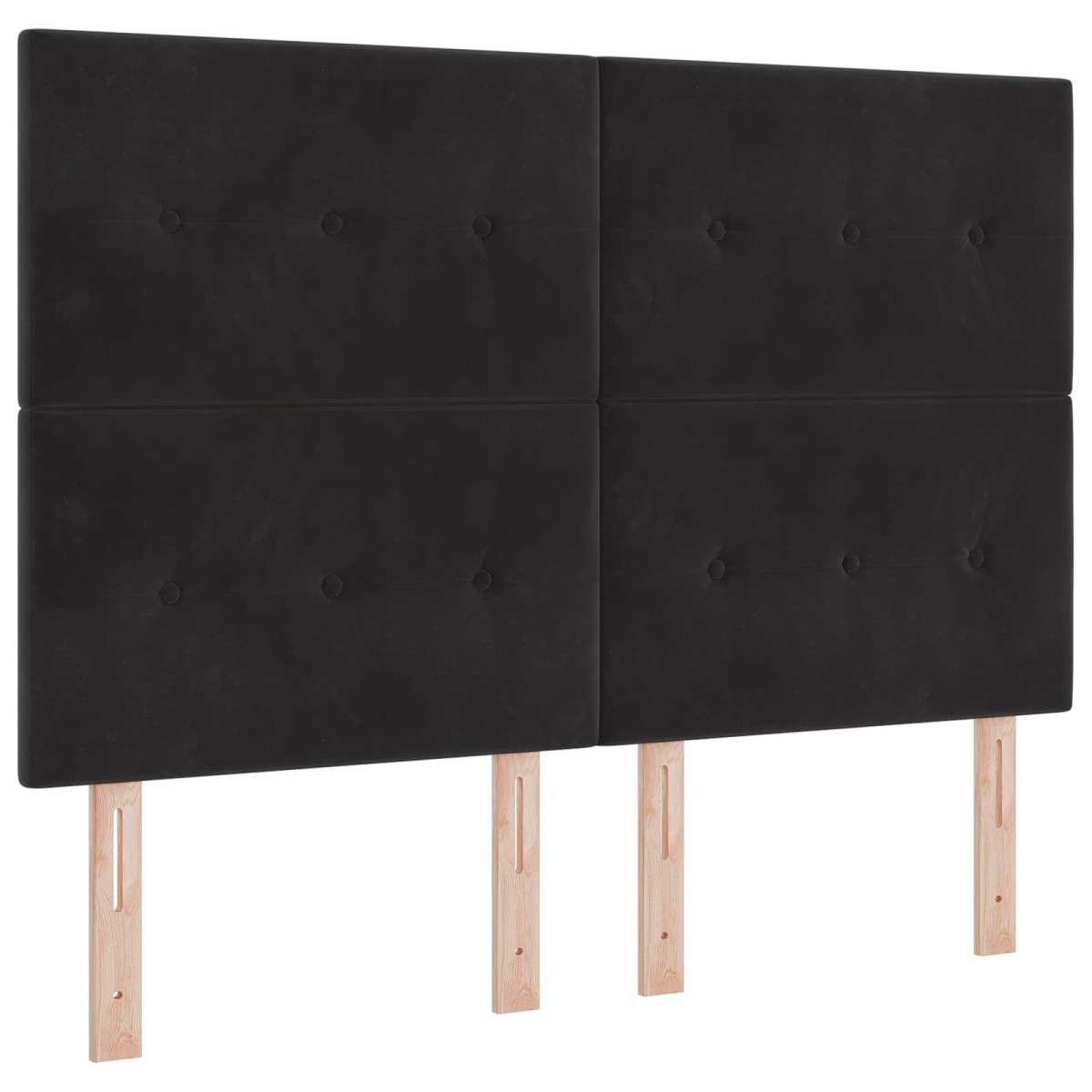 vidaXL Κρεβάτι Ottoman με στρώμα Μαύρο 140 x 190 cm Βελούδο