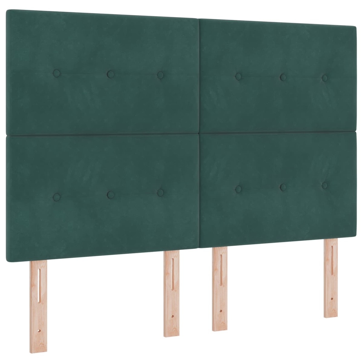 vidaXL Κρεβάτι Ottoman με στρώμα Σκούρο Πράσινο 140 x 190 cm Βελούδο