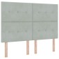 vidaXL Κρεβάτι Ottoman με στρώμα Ανοιχτό γκρι 140 x 200 cm Βελούδο