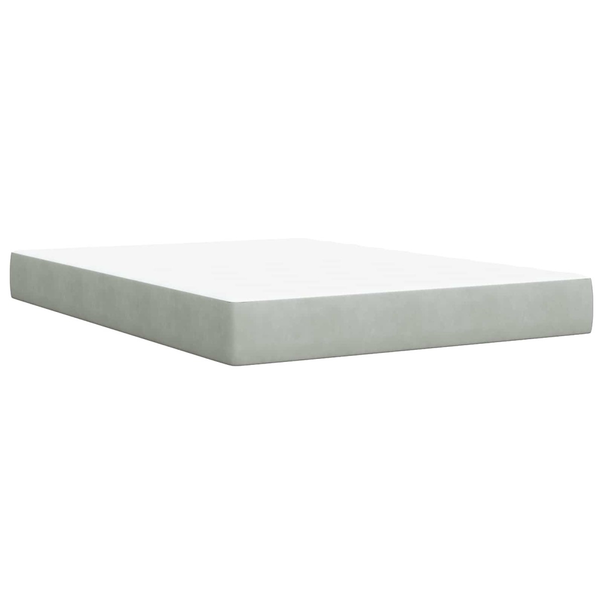 vidaXL Κρεβάτι Ottoman με στρώμα Ανοιχτό γκρι 140 x 200 cm Βελούδο