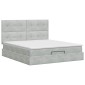 vidaXL Κρεβάτι Ottoman με στρώμα Ανοιχτό γκρι 140 x 200 cm Βελούδο