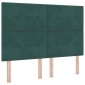 vidaXL Κρεβάτι Ottoman με στρώμα Σκούρο Πράσινο 140 x 200 cm Βελούδο