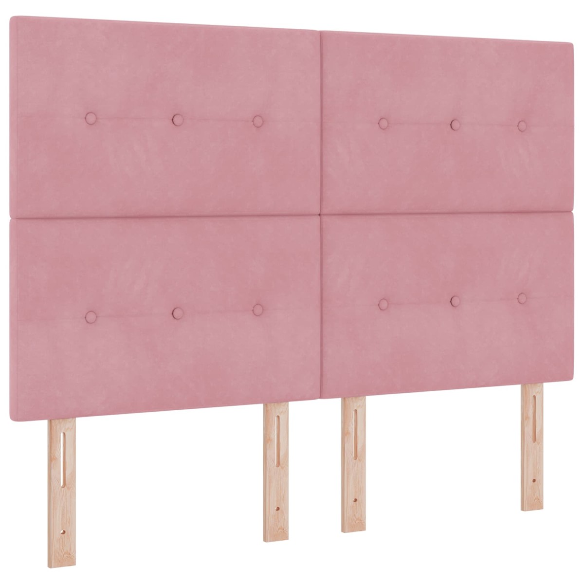 vidaXL Κρεβάτι Ottoman με στρώμα με κεφαλάρι Ροζ 140 x 200 cm Βελούδο