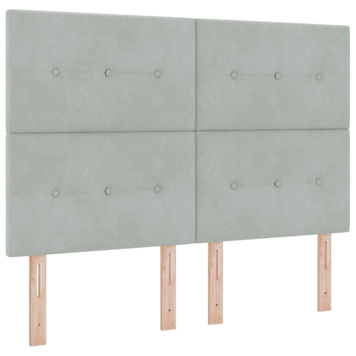 vidaXL Κρεβάτι Ottoman με στρώμα Ανοιχτό γκρι 160 x 200 cm Βελούδο