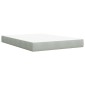 vidaXL Κρεβάτι Ottoman με στρώμα Ανοιχτό γκρι 160 x 200 cm Βελούδο