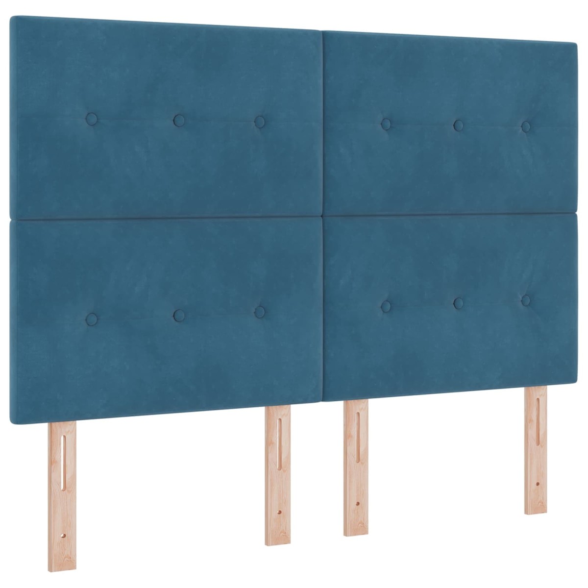 vidaXL Κρεβάτι Ottoman με στρώμα Σκούρο Μπλε 160 x 200 cm Βελούδο