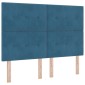 vidaXL Κρεβάτι Ottoman με στρώμα Σκούρο Μπλε 160 x 200 cm Βελούδο