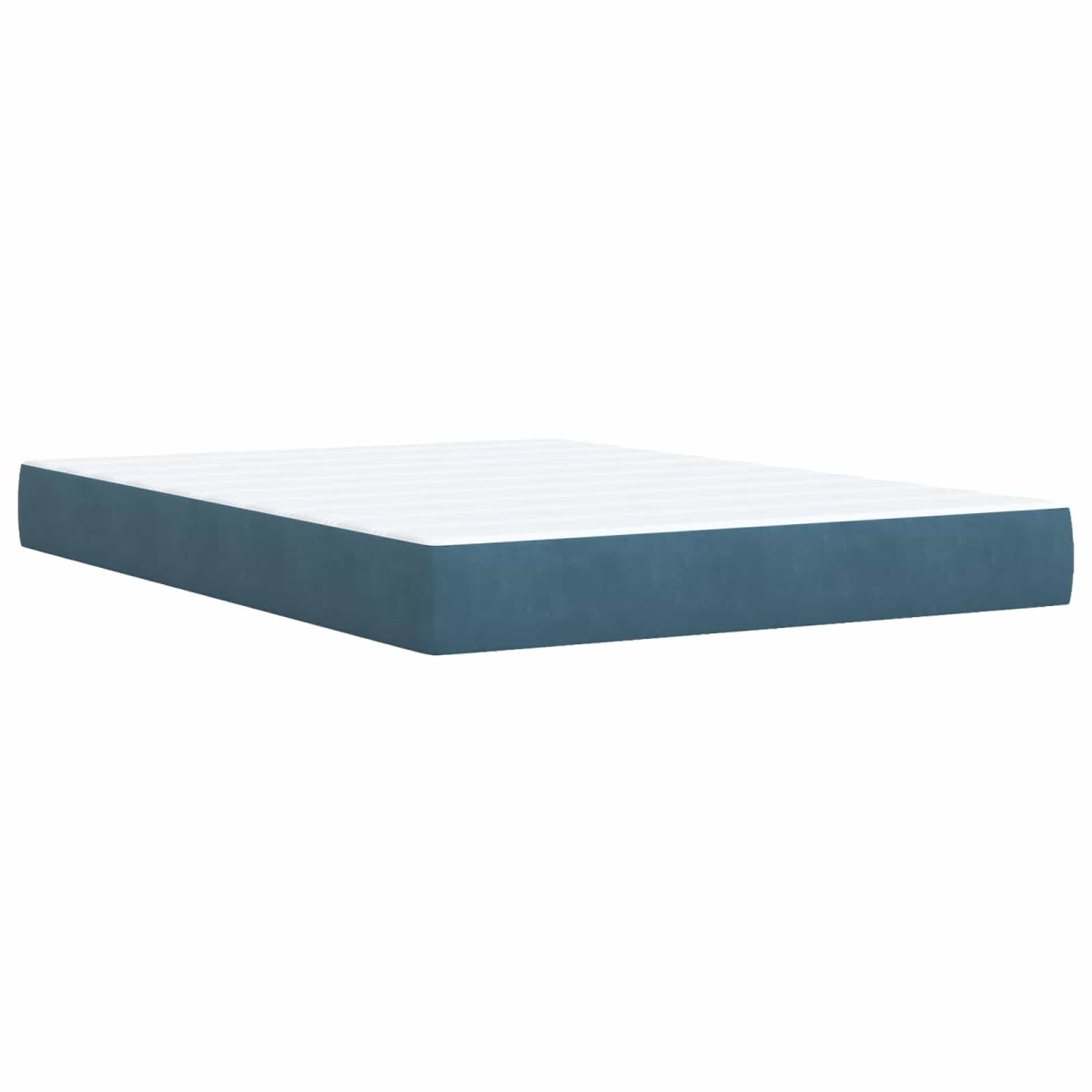 vidaXL Κρεβάτι Ottoman με στρώμα Σκούρο Μπλε 160 x 200 cm Βελούδο