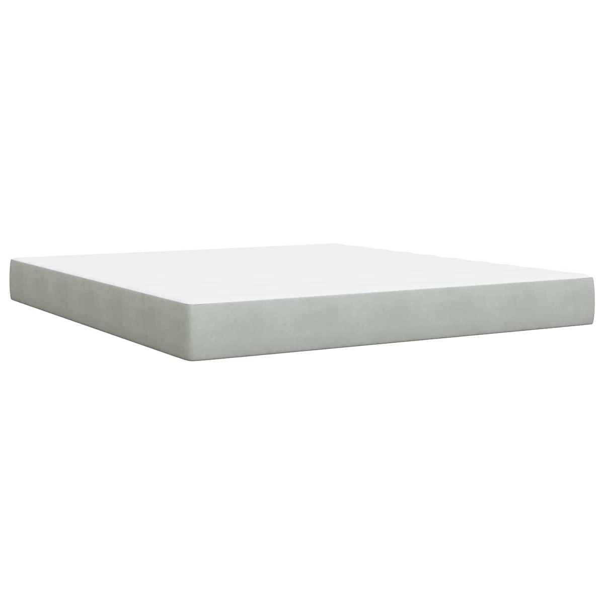 vidaXL Κρεβάτι Ottoman με στρώμα Ανοιχτό γκρι 180 x 200 cm Βελούδο