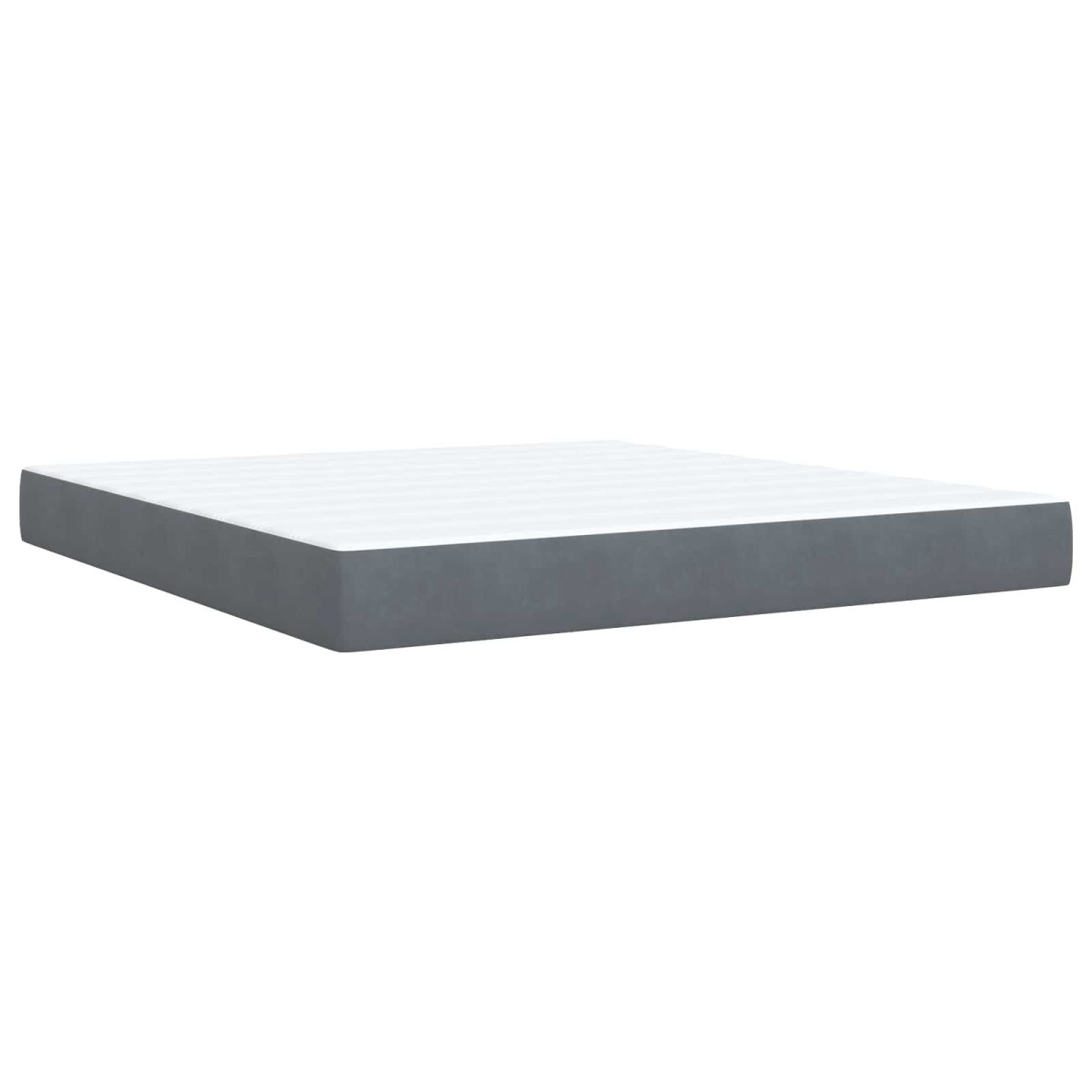 vidaXL Κρεβάτι Ottoman με στρώμα Σκούρο Γκρι 180 x 200 cm Βελούδο