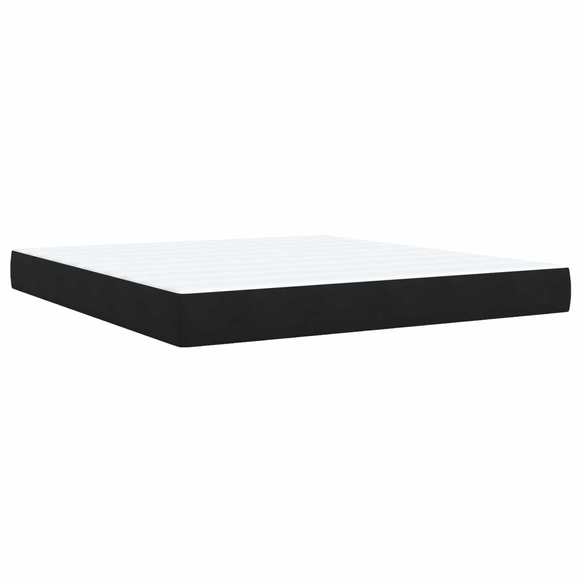 vidaXL Κρεβάτι Ottoman με στρώμα Μαύρο 180 x 200 cm Βελούδο