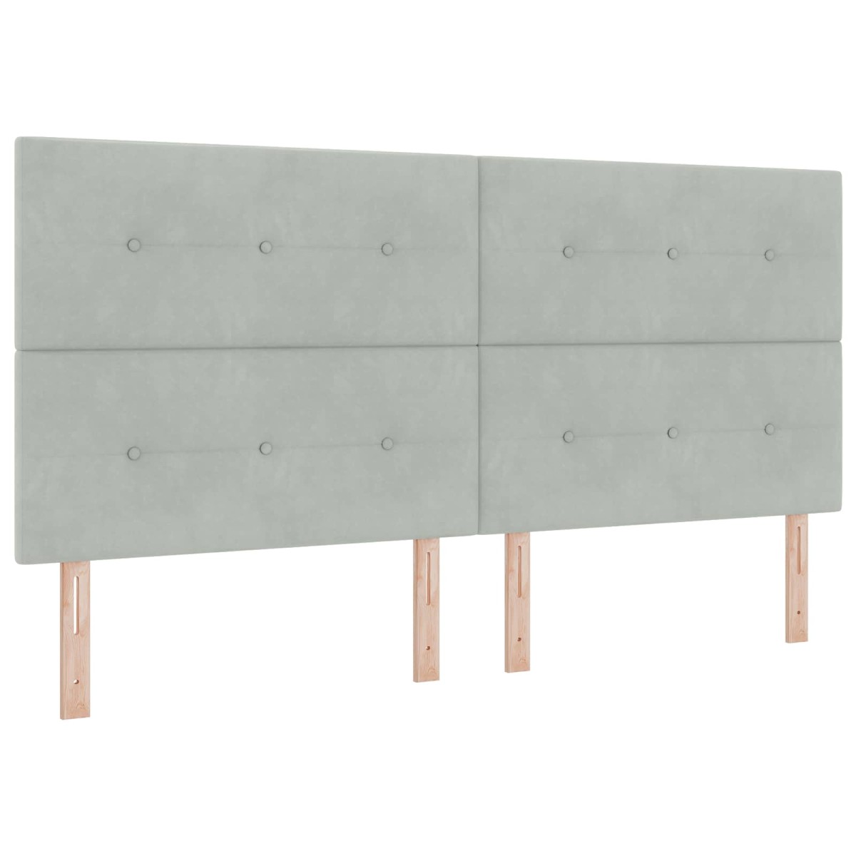 vidaXL Κρεβάτι Ottoman με στρώμα Ανοιχτό γκρι 200 x 200 cm Βελούδο