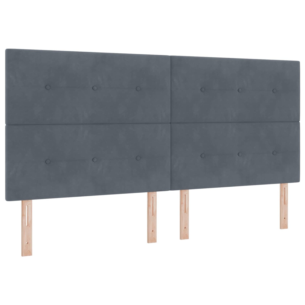vidaXL Κρεβάτι Ottoman με στρώμα Σκούρο Γκρι 200 x 200 cm Βελούδο