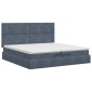 vidaXL Κρεβάτι Ottoman με στρώμα Σκούρο Γκρι 200 x 200 cm Βελούδο
