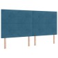 vidaXL Κρεβάτι Ottoman με στρώμα Σκούρο Μπλε 200 x 200 cm Βελούδο