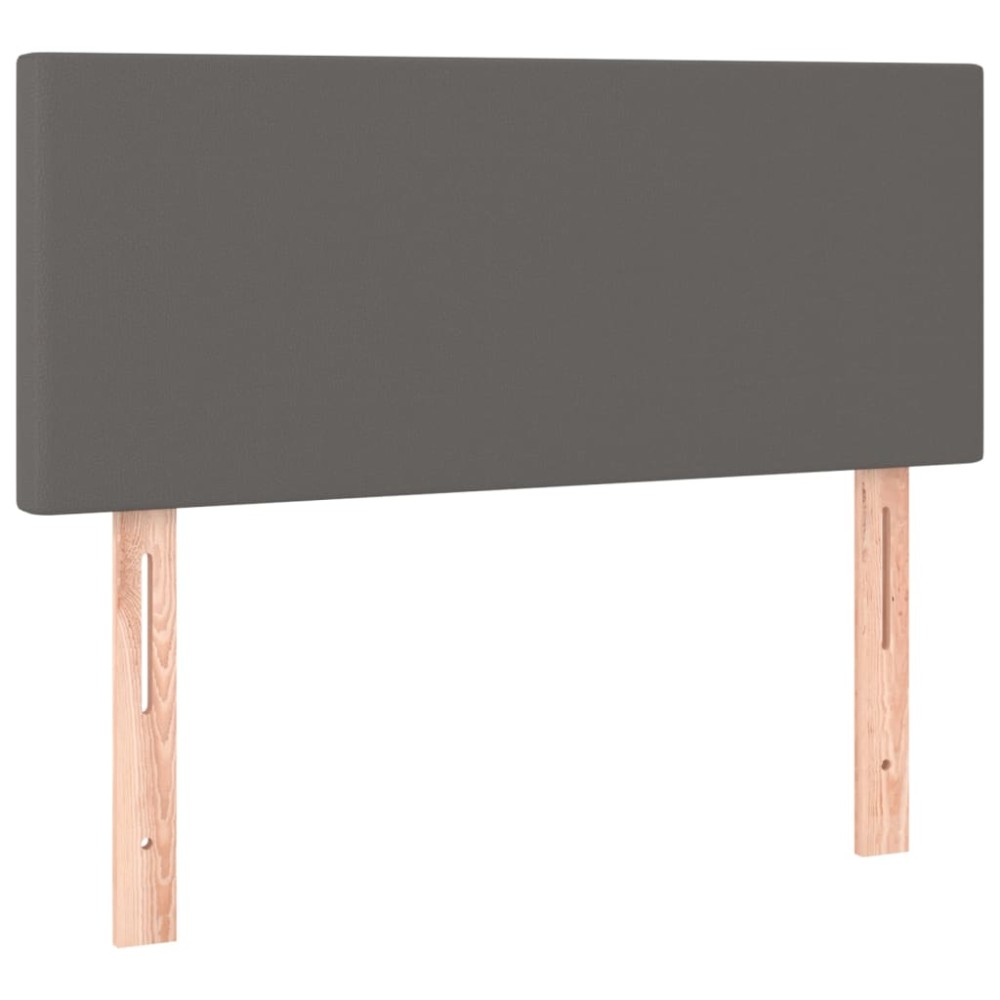vidaXL Κεφαλάρι Κρεβατιού Γκρι 100x5x78/88 εκ. από Συνθετικό Δέρμα