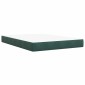 vidaXL Κρεβάτι Ottoman με στρώμα Σκούρο Πράσινο 140 x 190 cm Βελούδο