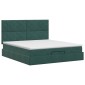 vidaXL Κρεβάτι Ottoman με στρώμα Σκούρο Πράσινο 140 x 190 cm Βελούδο