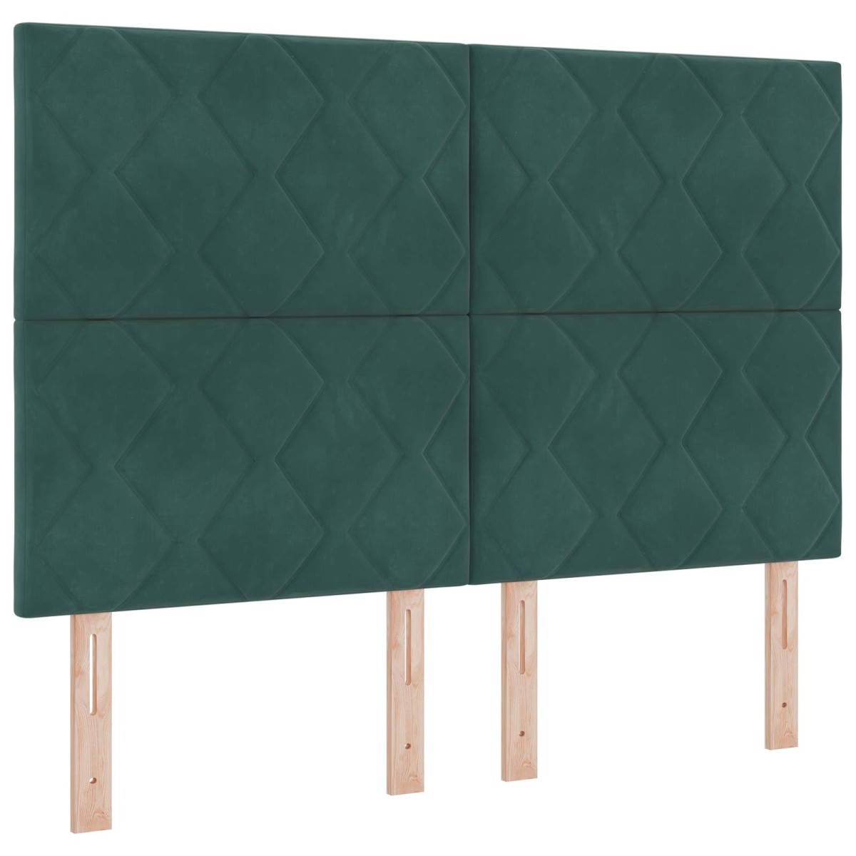 vidaXL Κρεβάτι Ottoman με στρώμα Σκούρο Πράσινο 140 x 200 cm Βελούδο