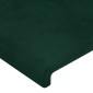 vidaXL Κεφαλάρι Κρεβατιού Σκούρο Πράσινο 100x5x78/88 εκ. Βελούδινο