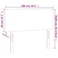 vidaXL Κεφαλάρι Κρεβατιού Σκούρο Μπλε 100x5x78/88 εκ. Βελούδινο