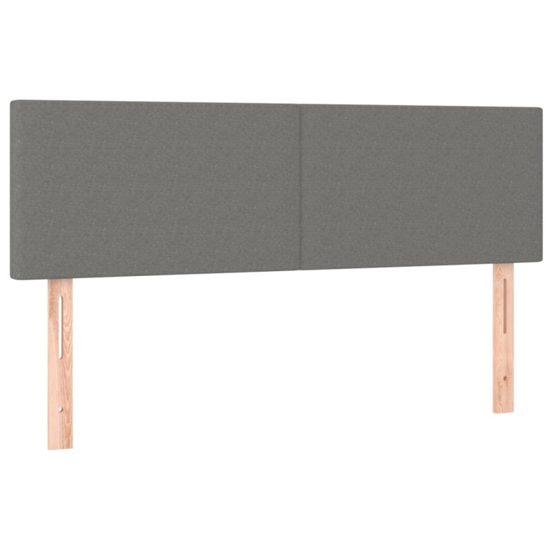 vidaXL Κεφαλάρια Κρεβατιού 2 τεμ. Σκ. Γκρι 72x5x78/88 εκ. Υφασμάτινα