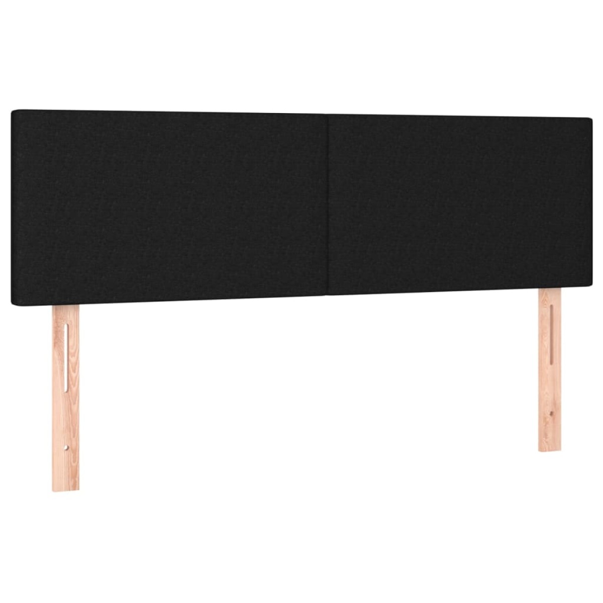 vidaXL Κεφαλάρια Κρεβατιού 2 τεμ. Μαύρα 72x5x78/88 εκ. Υφασμάτινα