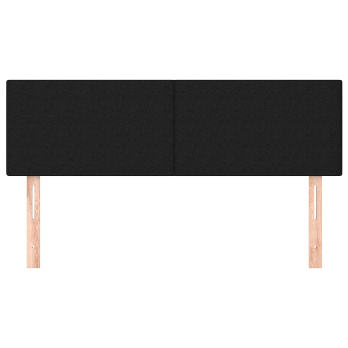 vidaXL Κεφαλάρια Κρεβατιού 2 τεμ. Μαύρα 72x5x78/88 εκ. Υφασμάτινα