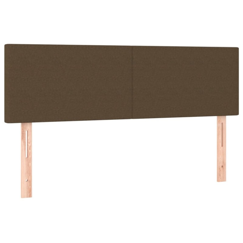 vidaXL Κεφαλάρια Σκ. Καφέ 144x5x78/88 εκ. Ύφασμα